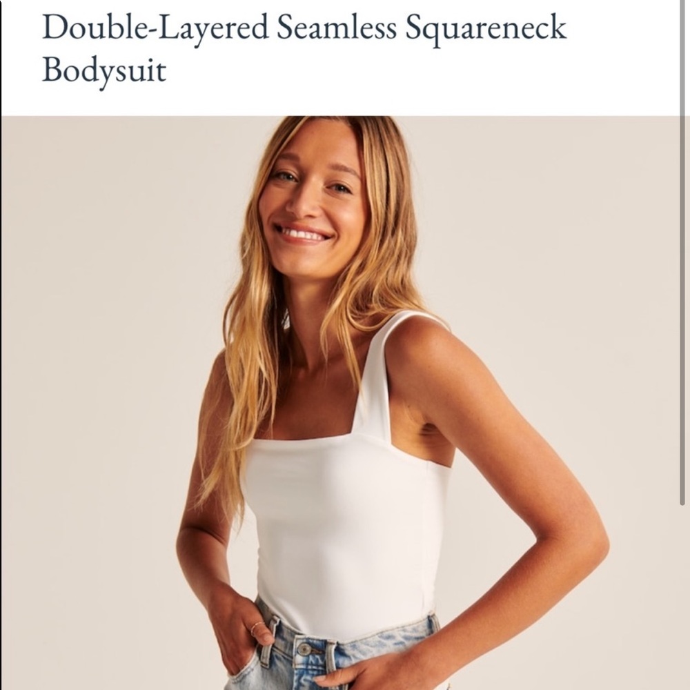 Double-Layered Seamless Squareneck Bodysuit
